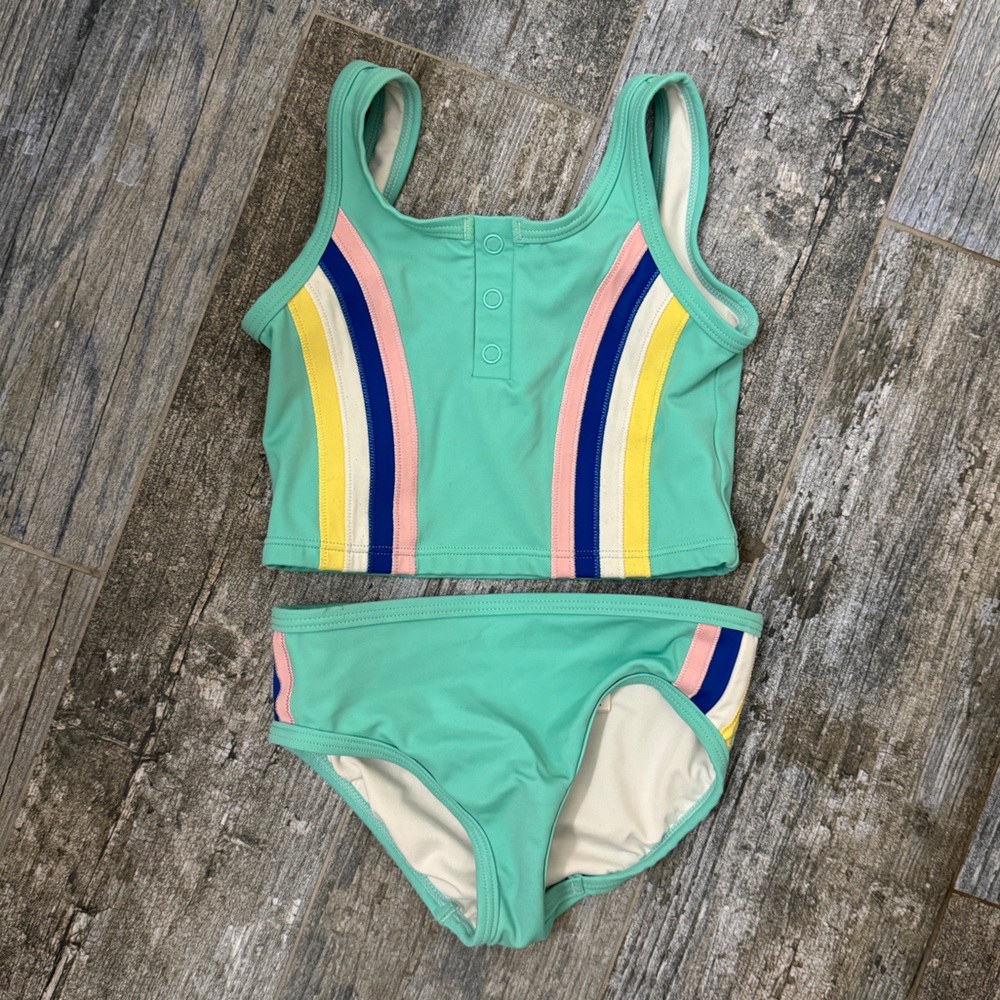 Hanna Andersson Colorful Striped Bikini Set
